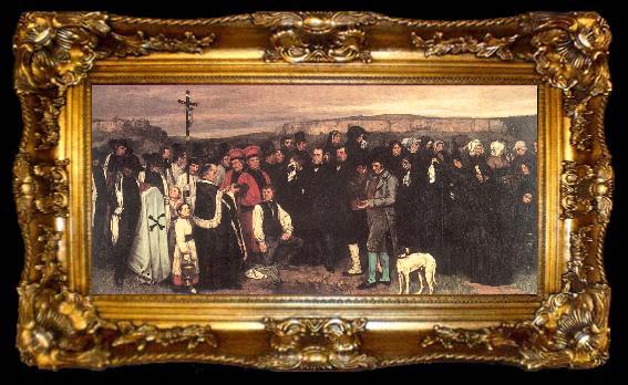 framed  Courbet, Gustave A Burial at Ornans, ta009-2